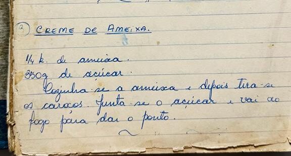 Creme de ameixa - Caderninho de Receita